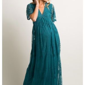 Brand new Pink Blush Maternity lace maxi dress
